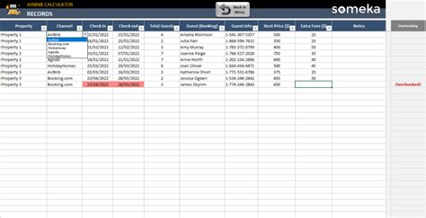 airbnb calculator excel